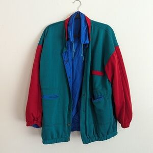 Colorblock lined jacket